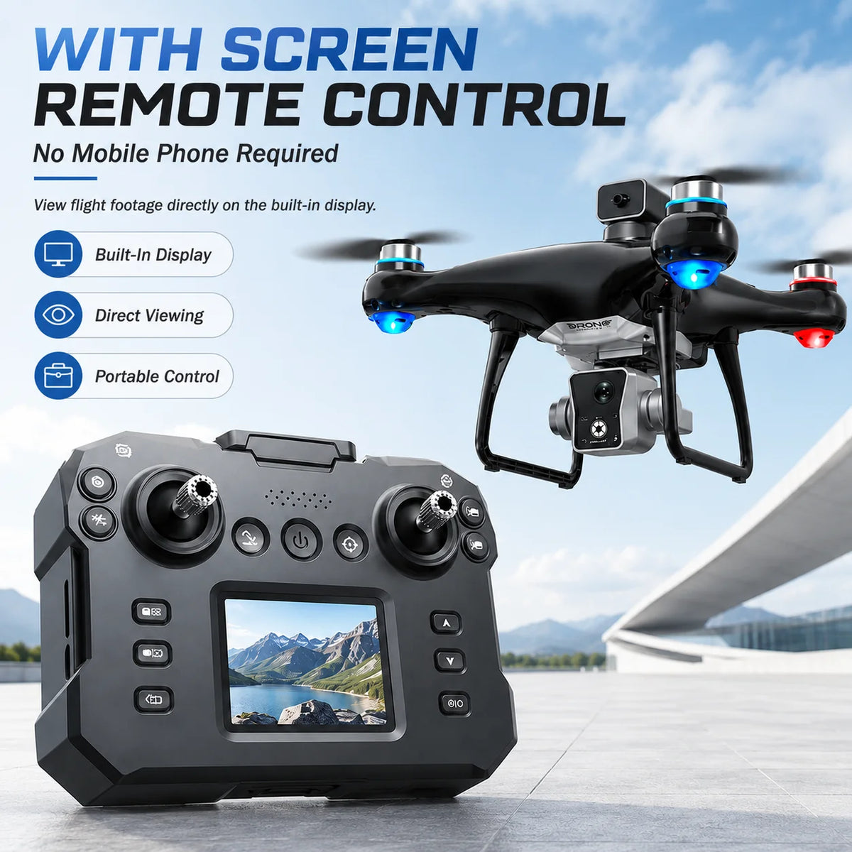 ZNLYRION Brushless RC Drone Featuring 360 Obstacle Avoidance System