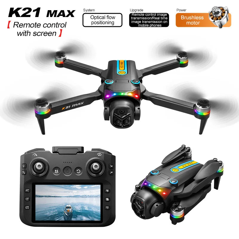 ZNLYRION K21MAX Foldable Brushless RC Drone With Screen Remote Camera