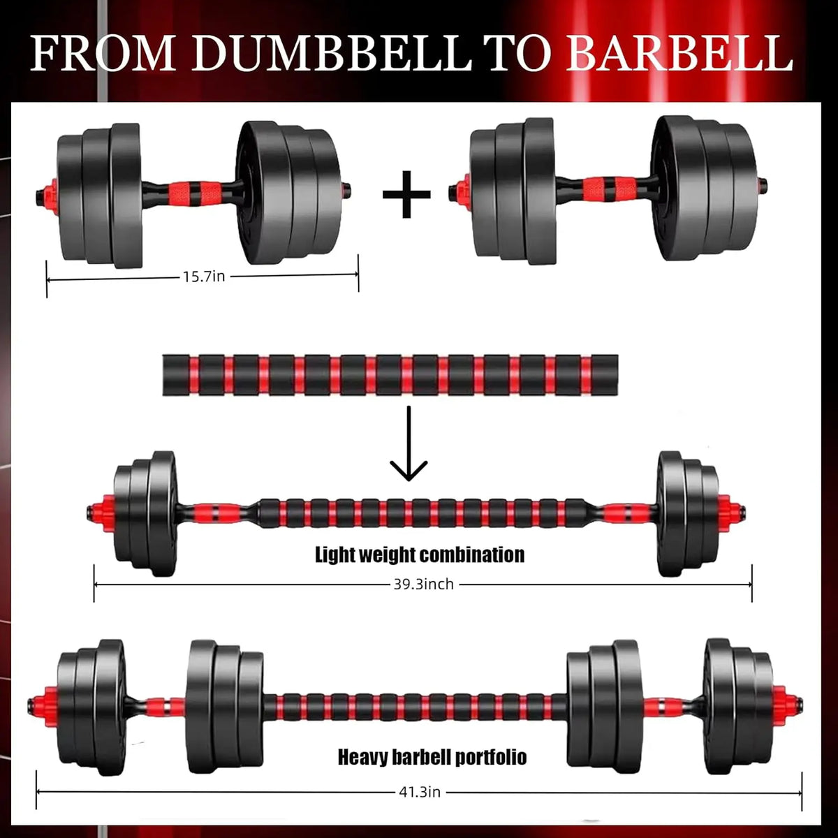 Heavy Duty Adjustable Dumbbell Set With Ergonomic Handles For Fitness