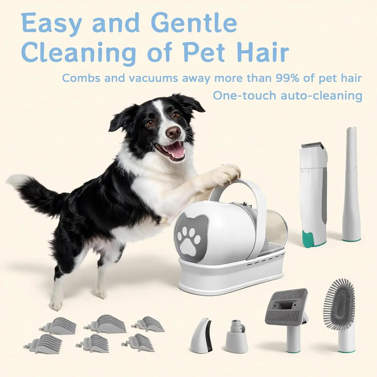 Professional Pet Grooming Vacuum Kit With Nail And Paw Trimmer
