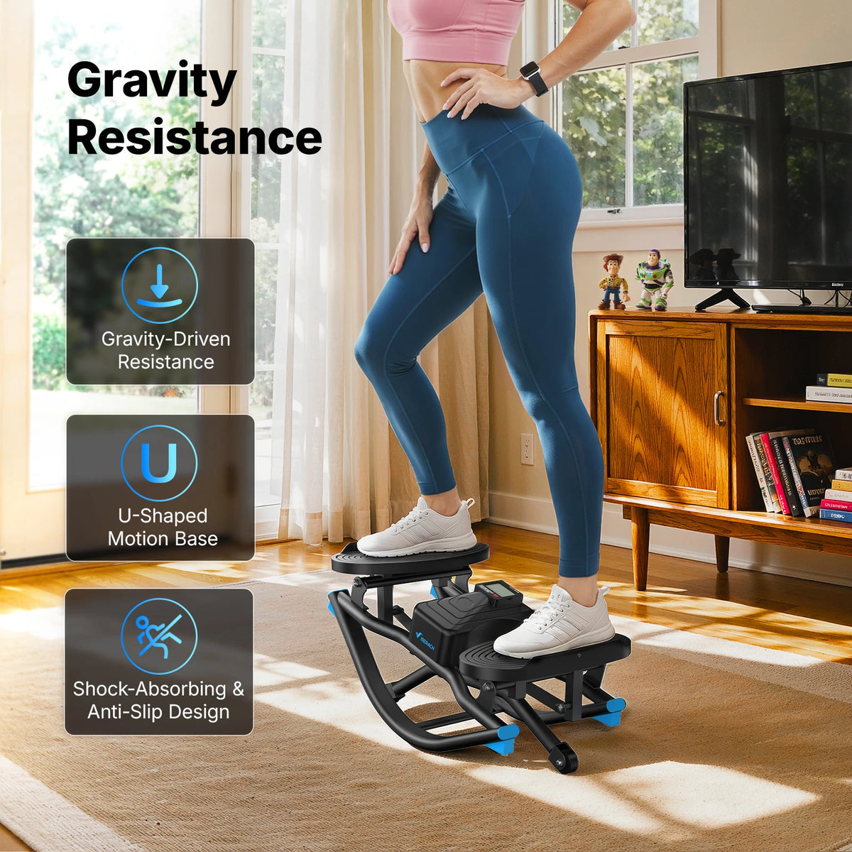 Merach Silent Rocking Stepper For Core And Waist Training