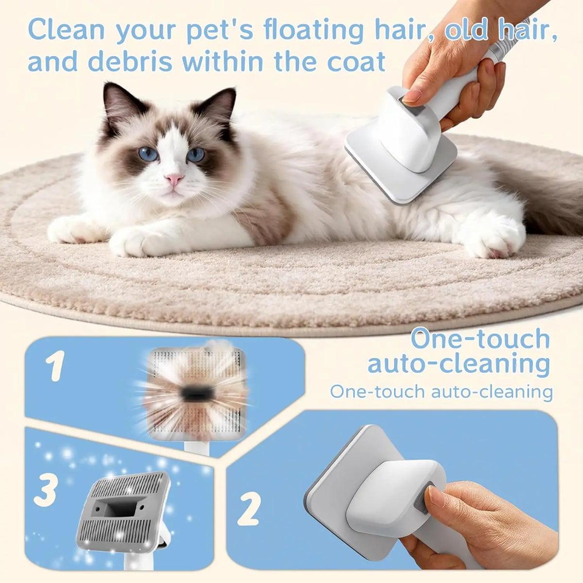 Professional Pet Grooming Vacuum Kit With Nail And Paw Trimmer