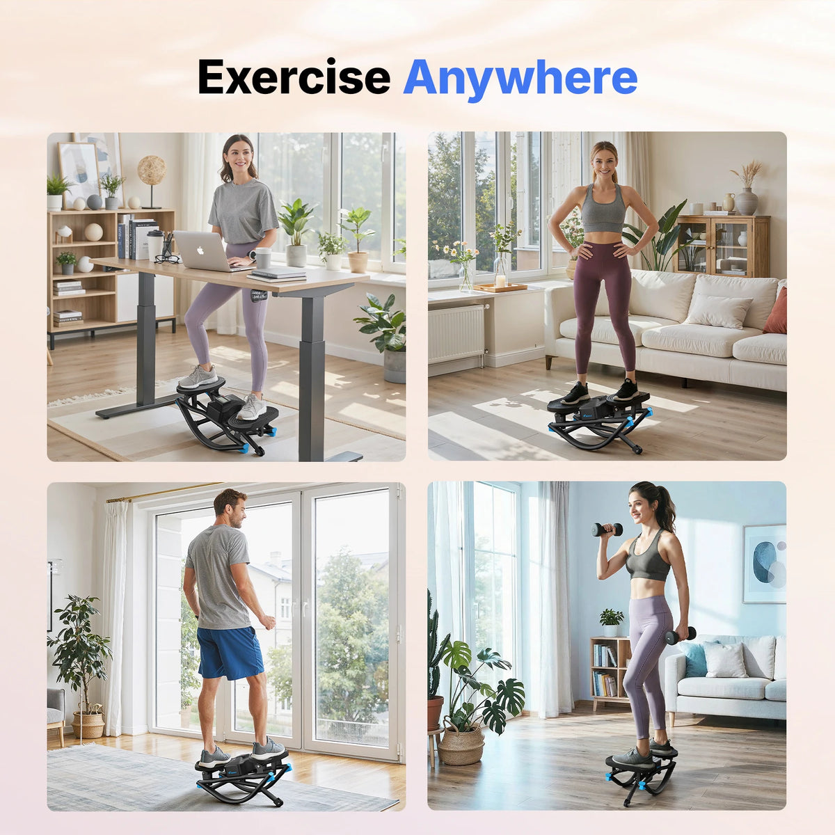 Merach Silent Rocking Stepper For Core And Waist Training