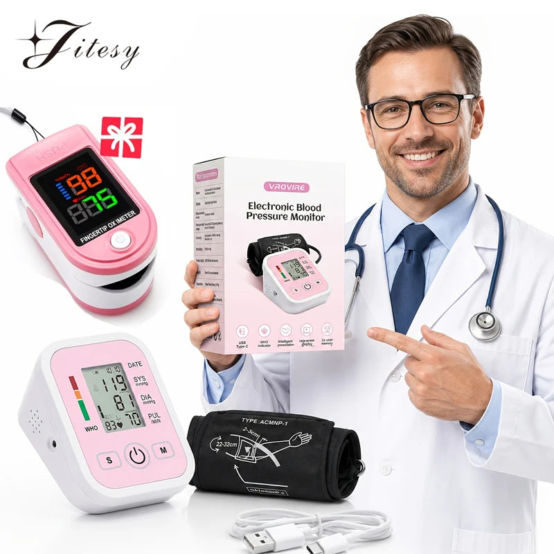 Jitesy Digital Arm Blood Pressure Monitor With Pulse Oximeter