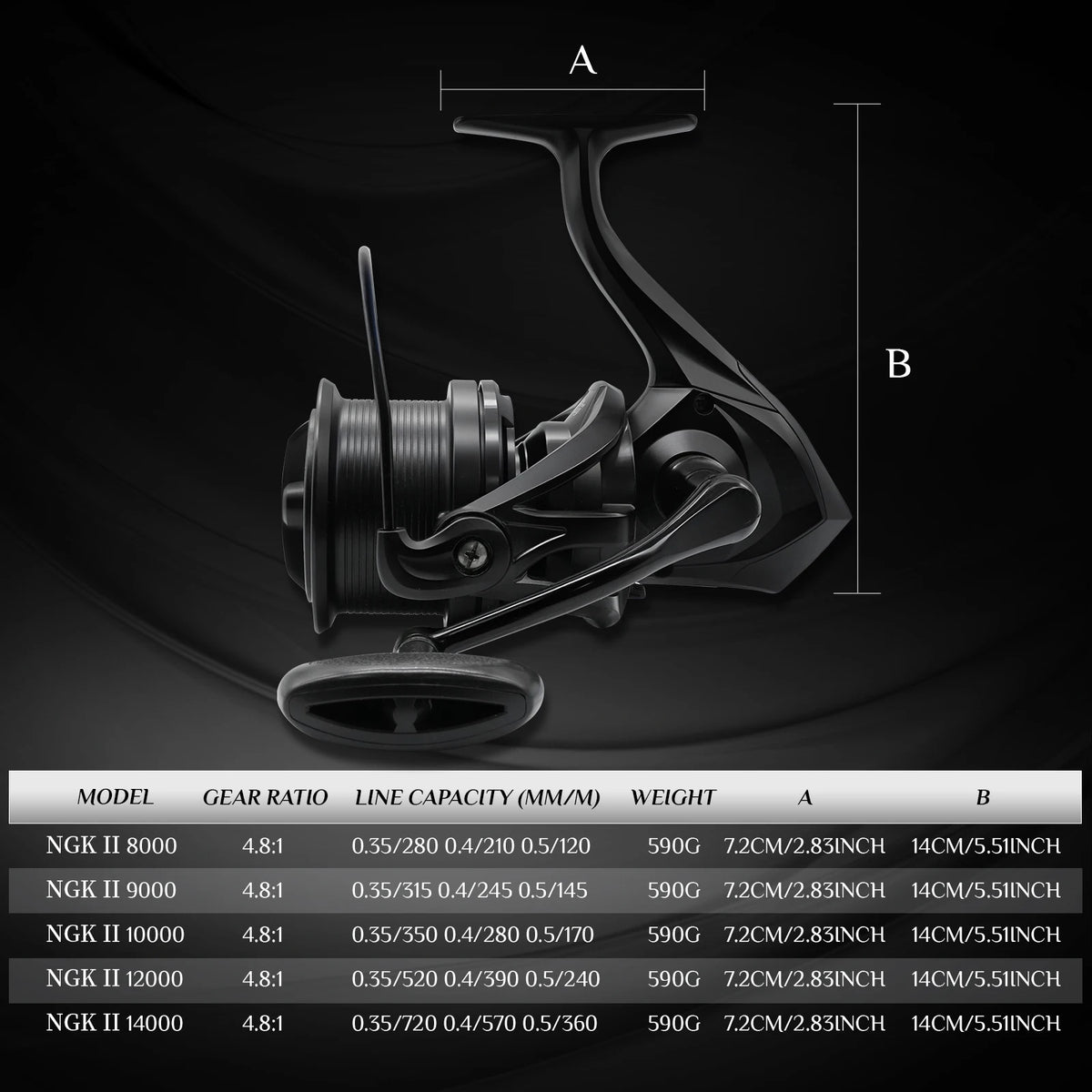 Rooblins Heavy Duty Aluminum Spinning Fishing Reel For Surf