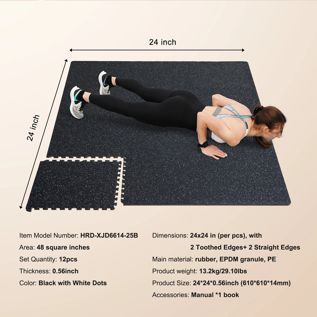 SucceBuy Premium EVA Foam Interlocking Exercise Floor Mats