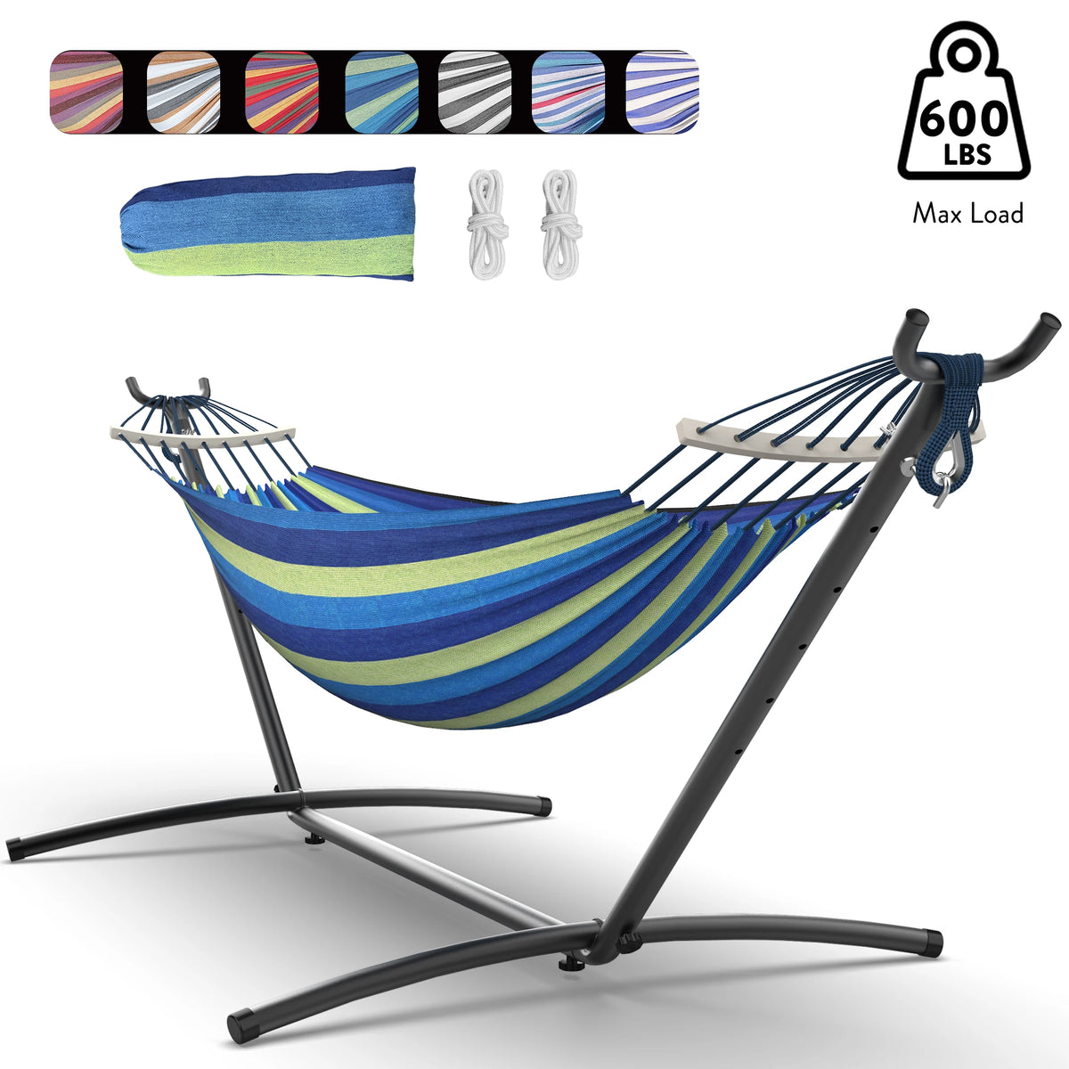 Gyroor Heavy Duty Adjustable Stand Hammock With Carry Sack