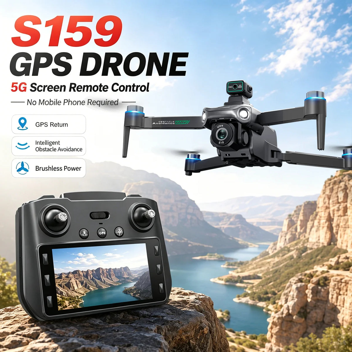 ZNLYRION S159 Brushless GPS Drone With Professional 8K Camera System