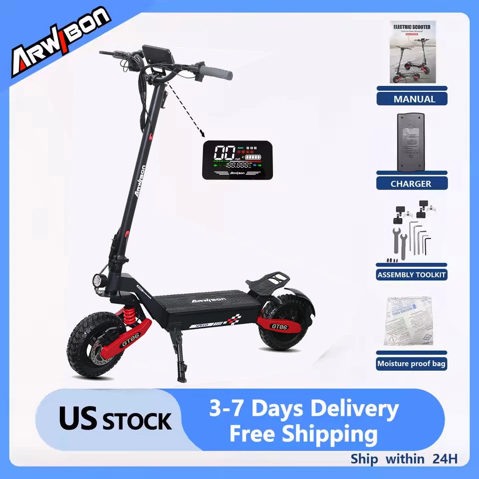 Arwibon 1200W Powerful Foldable Off Road Electric Scooter