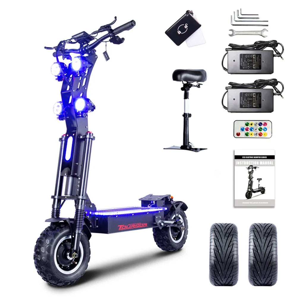 Toursor Dual Motor Electric Scooter With Nfc Keyless Entry