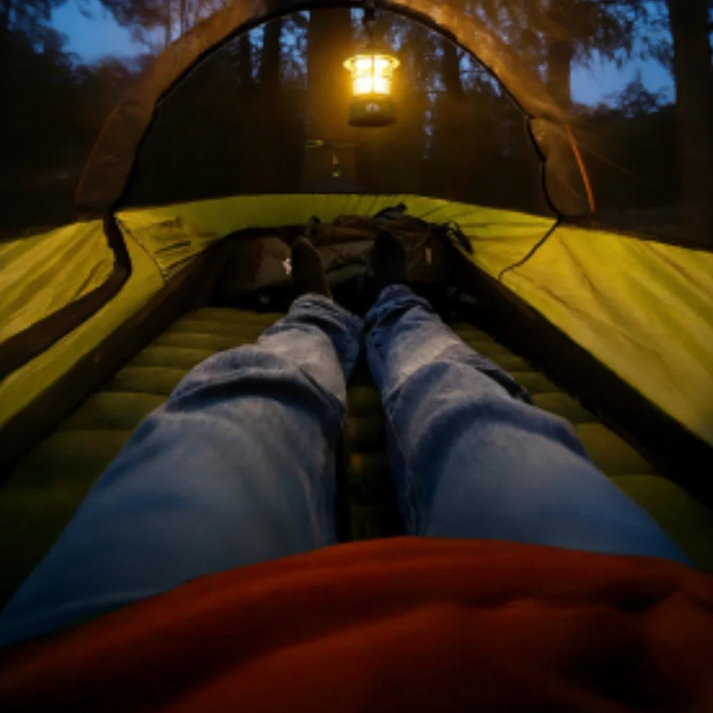 Night Cat Flat Lay Hammock Tent With Air Pad And Rainfly