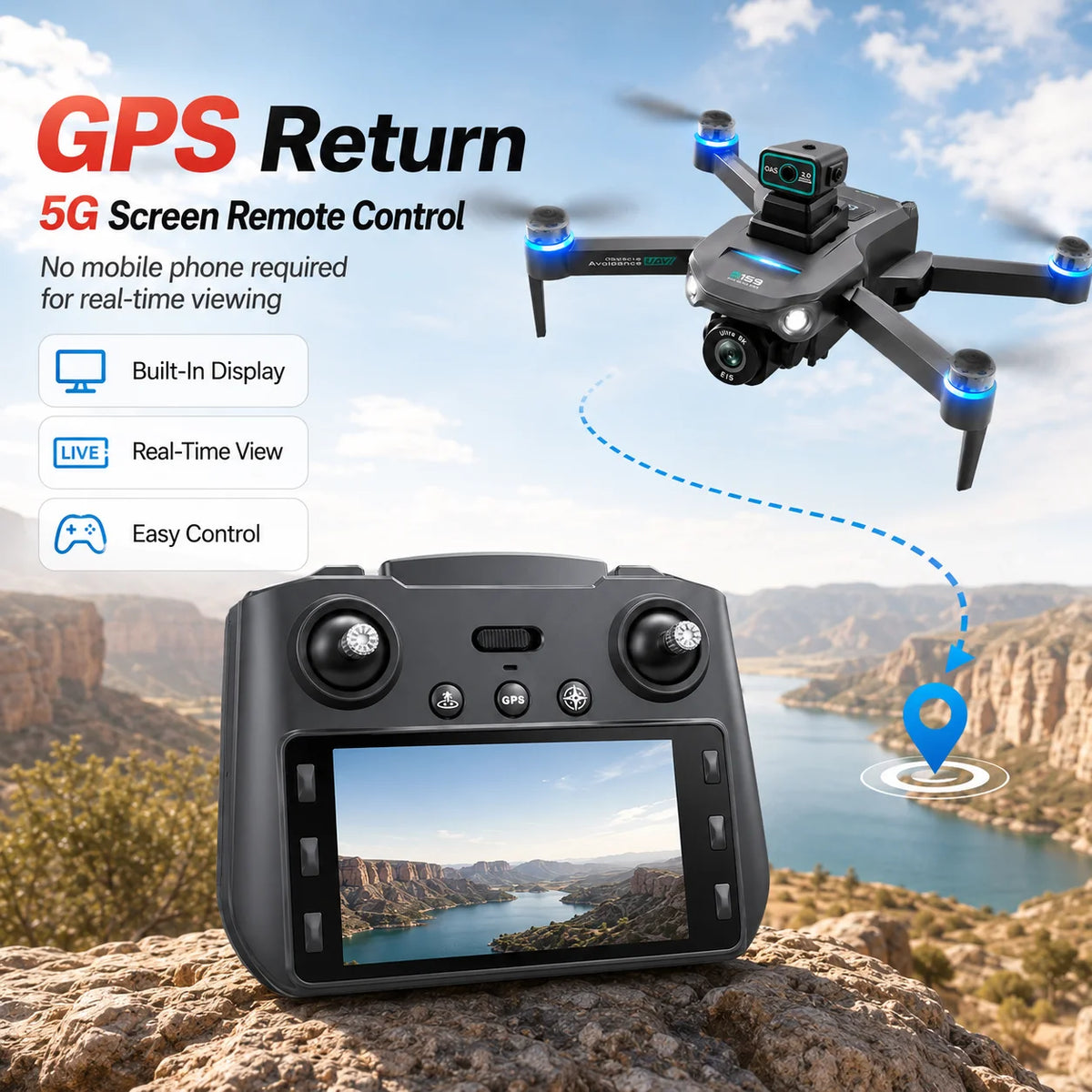 ZNLYRION S159 Brushless GPS Drone With Professional 8K Camera System