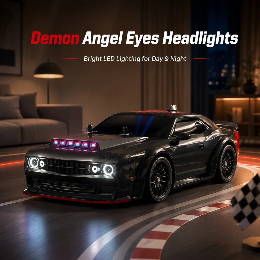 ZNLYRION Brushless 4WD Remote Control Drift Racing Car LED Lights