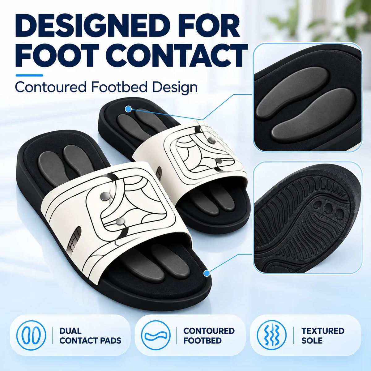 Oimg Ems Foot Massage Slippers Rechargeable Open Toe
