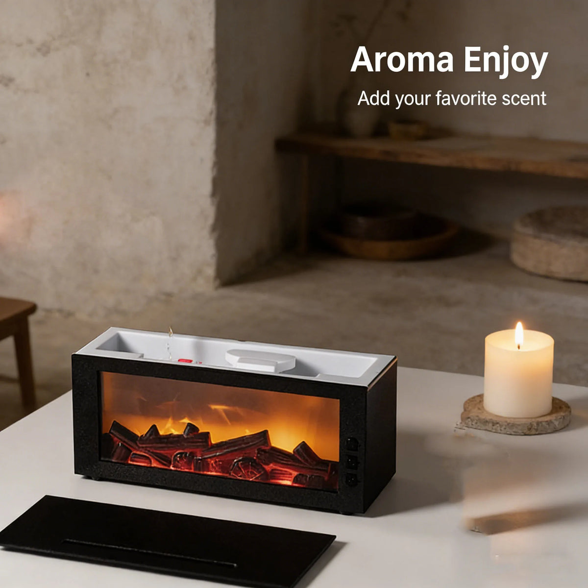 Miflame Ultrasonic Cool Mist Humidifier And Aroma Diffuser LED Light