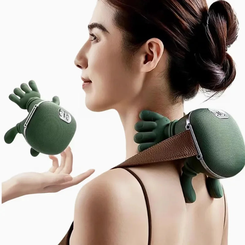 Portable Wireless Bionic Heated Neck And Shoulder Massager