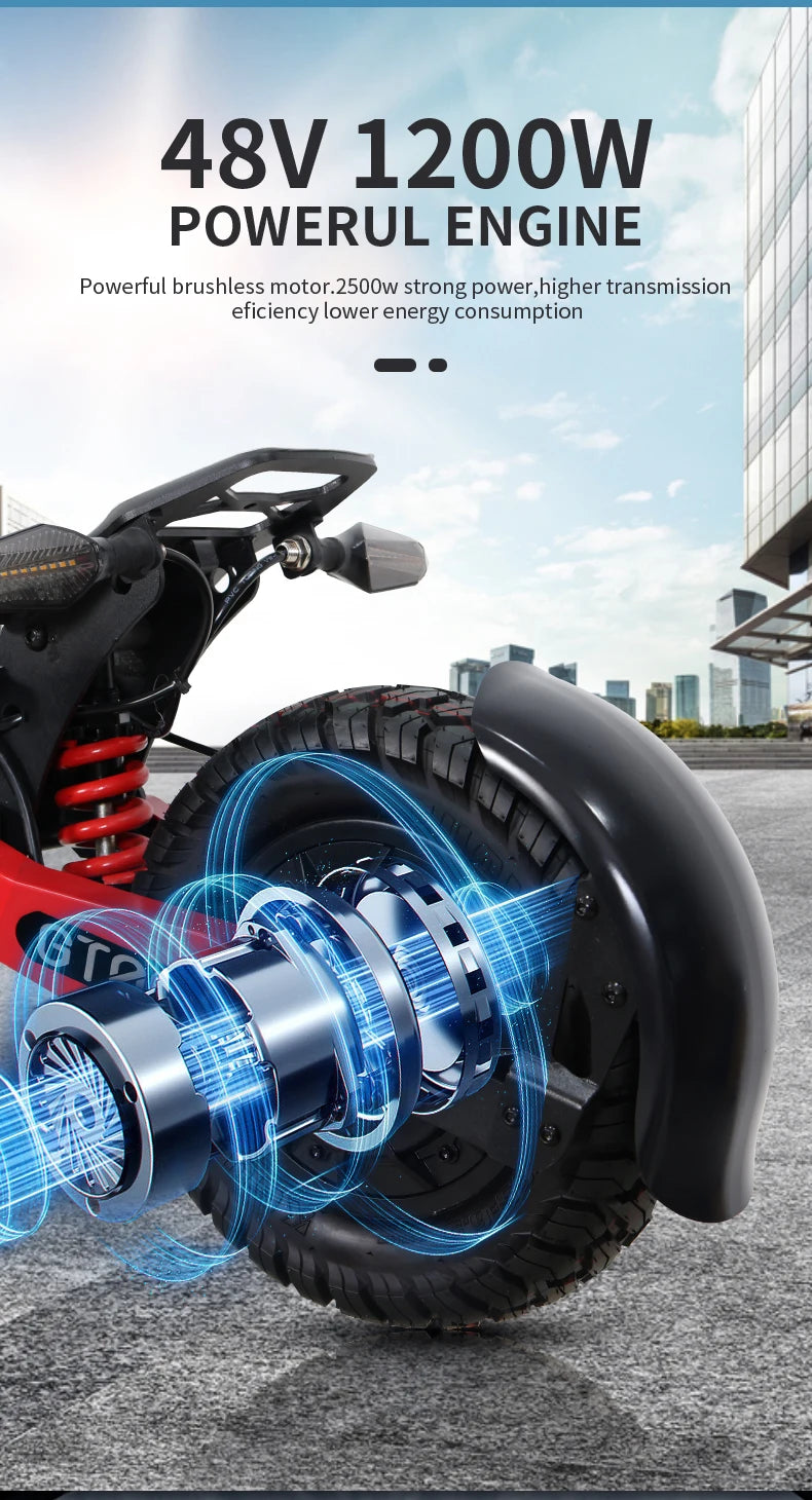Arwibon 1200W Powerful Foldable Off Road Electric Scooter