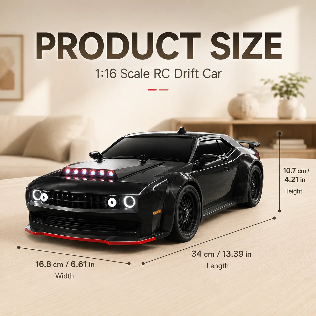 ZNLYRION Brushless 4WD Remote Control Drift Racing Car LED Lights