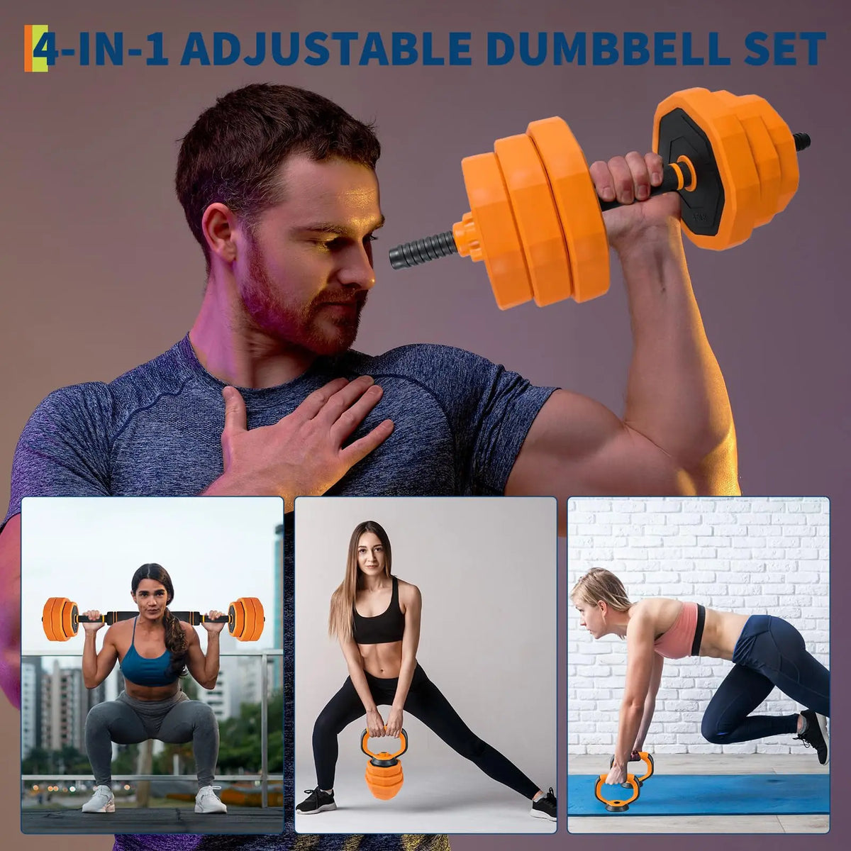 Adjustable Dumbbells Set For Home Gym Strength Training Equipment