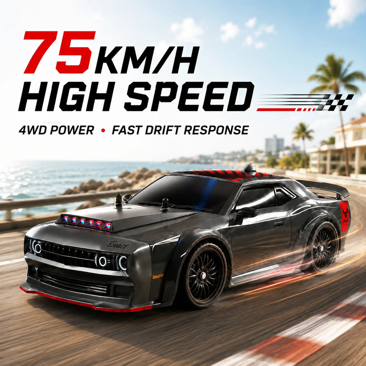 ZNLYRION Brushless Remote Control Drift Racing Car With Lights
