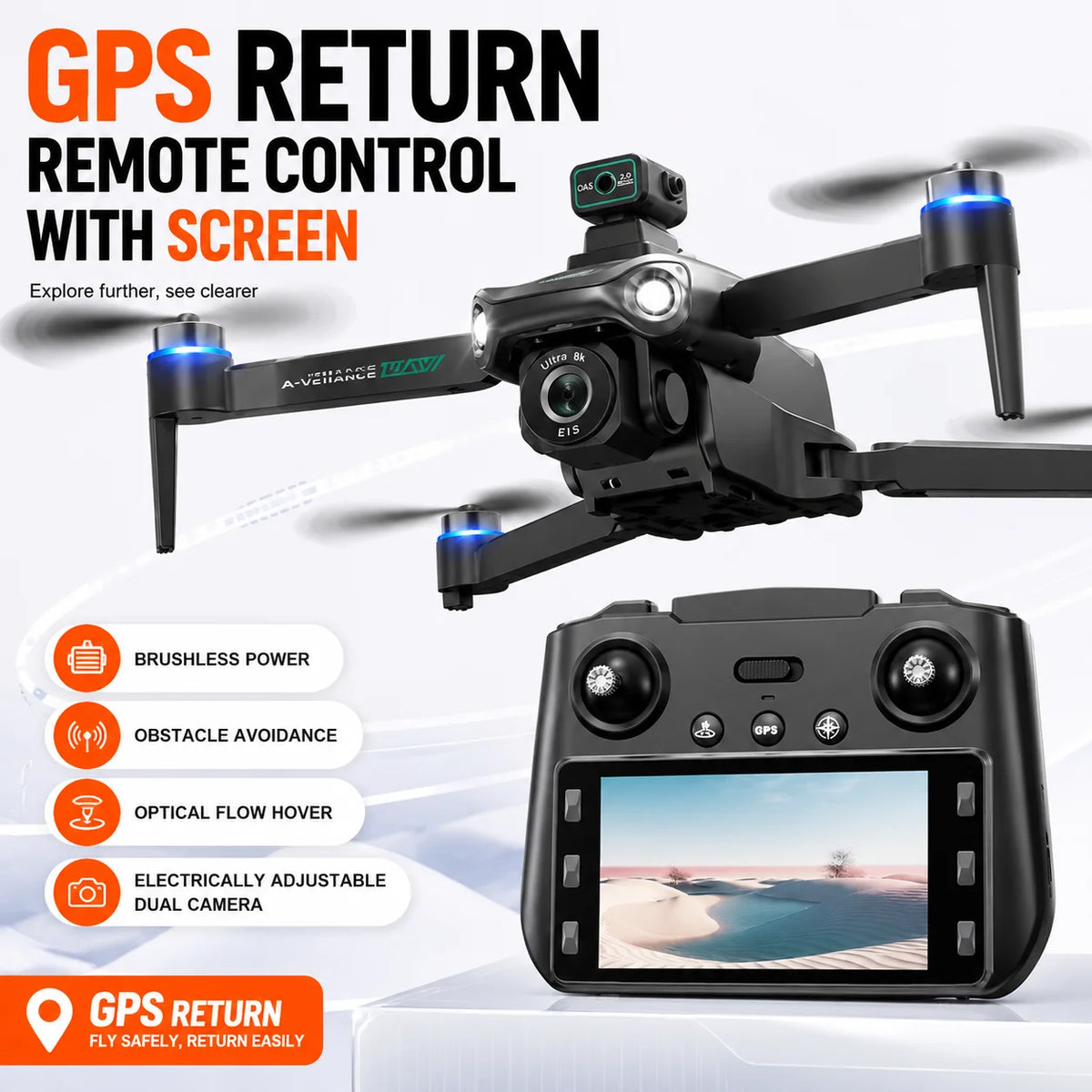 ZNLYRION S159 Brushless GPS Drone With Professional 8K Camera System