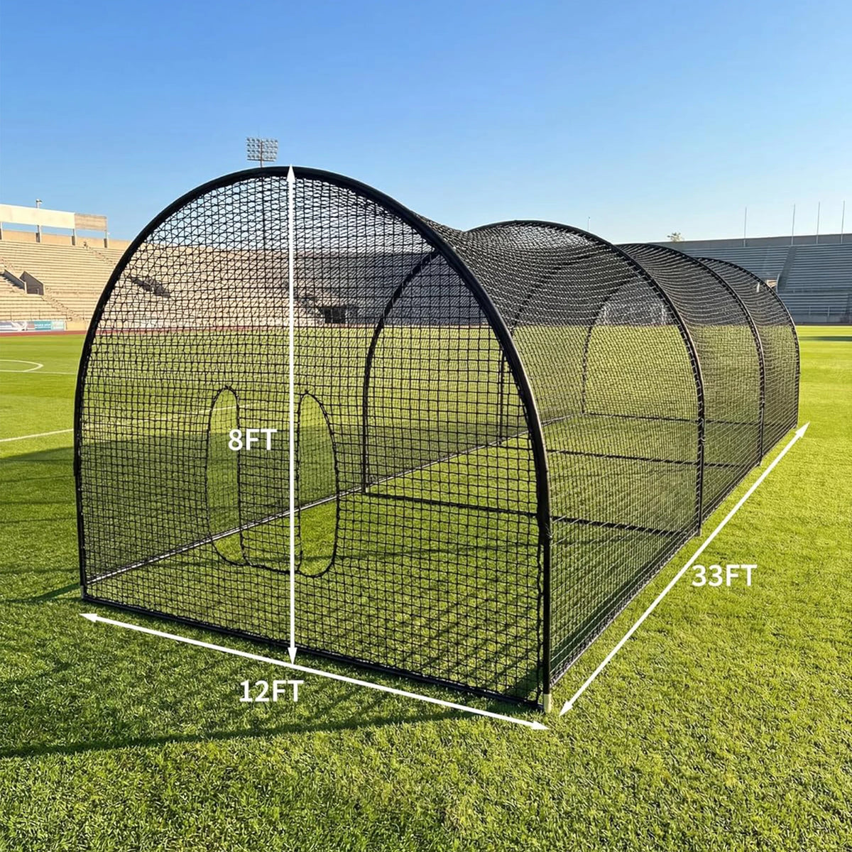 HiMISS Baseball Batting Cage With Frame And Training Net