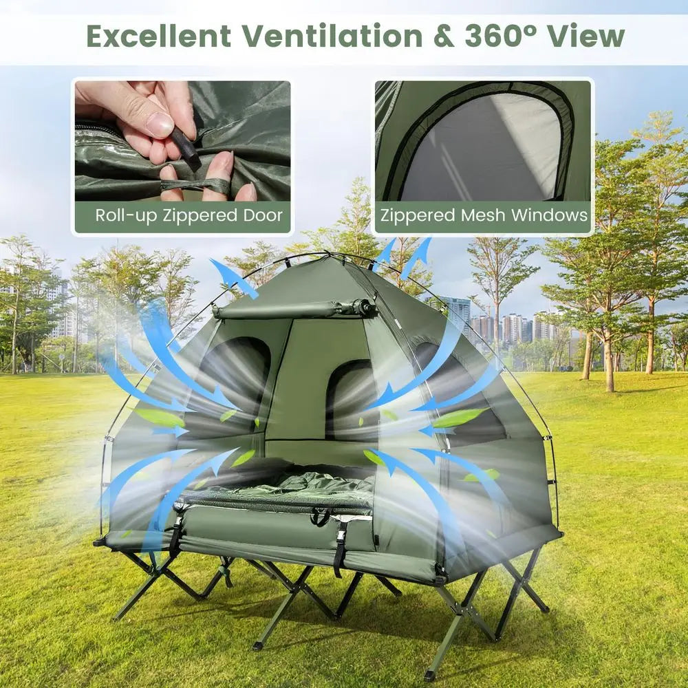 Waterproof Folding Camping Tent Cot With Complete Sleeping System