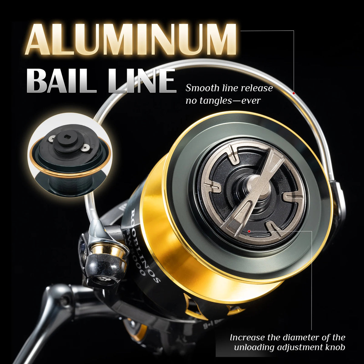 Rooblins Sw Spinning Reel Aluminum Saltwater Surf Fishing Reel