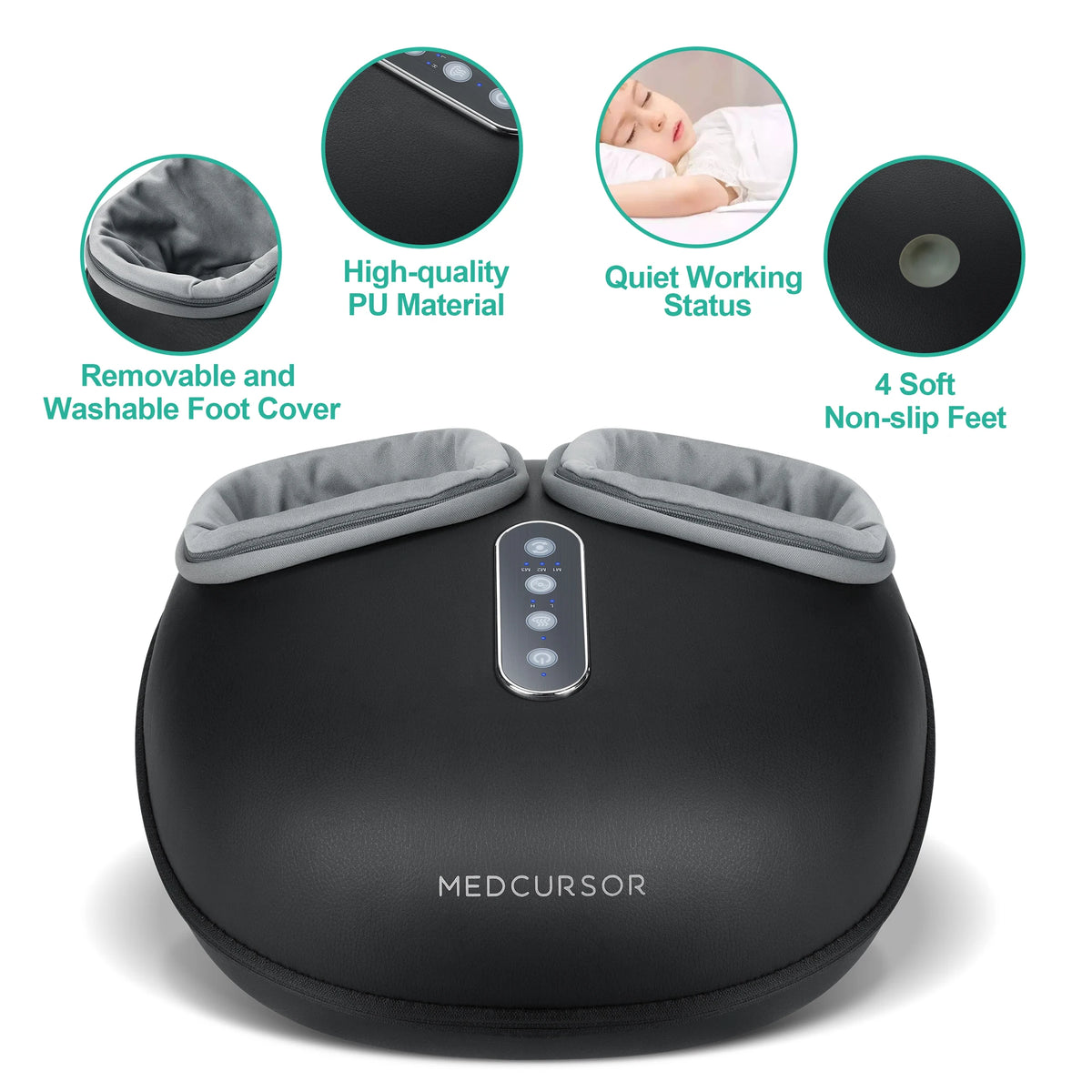 Medcursor Heated Shiatsu Foot Massager For Pain And Muscle Relaxation
