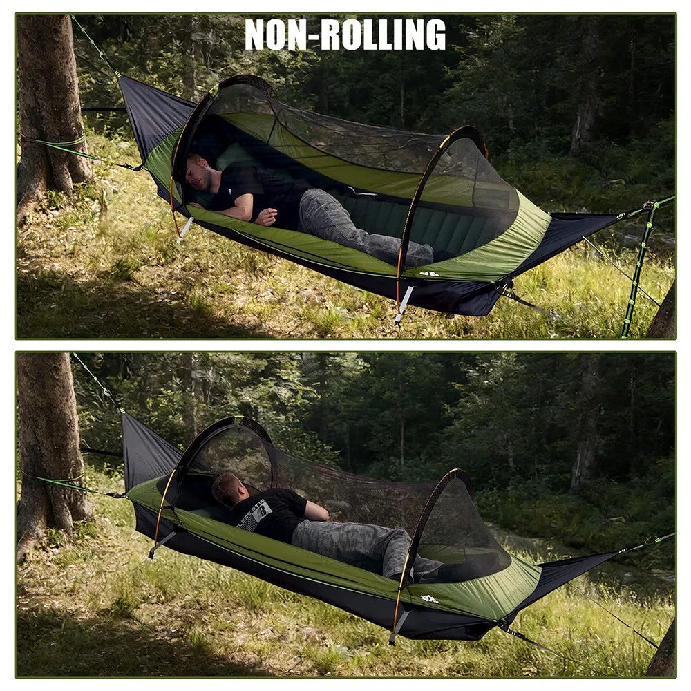 Night Cat Flat Lay Hammock Tent With Air Pad And Rainfly