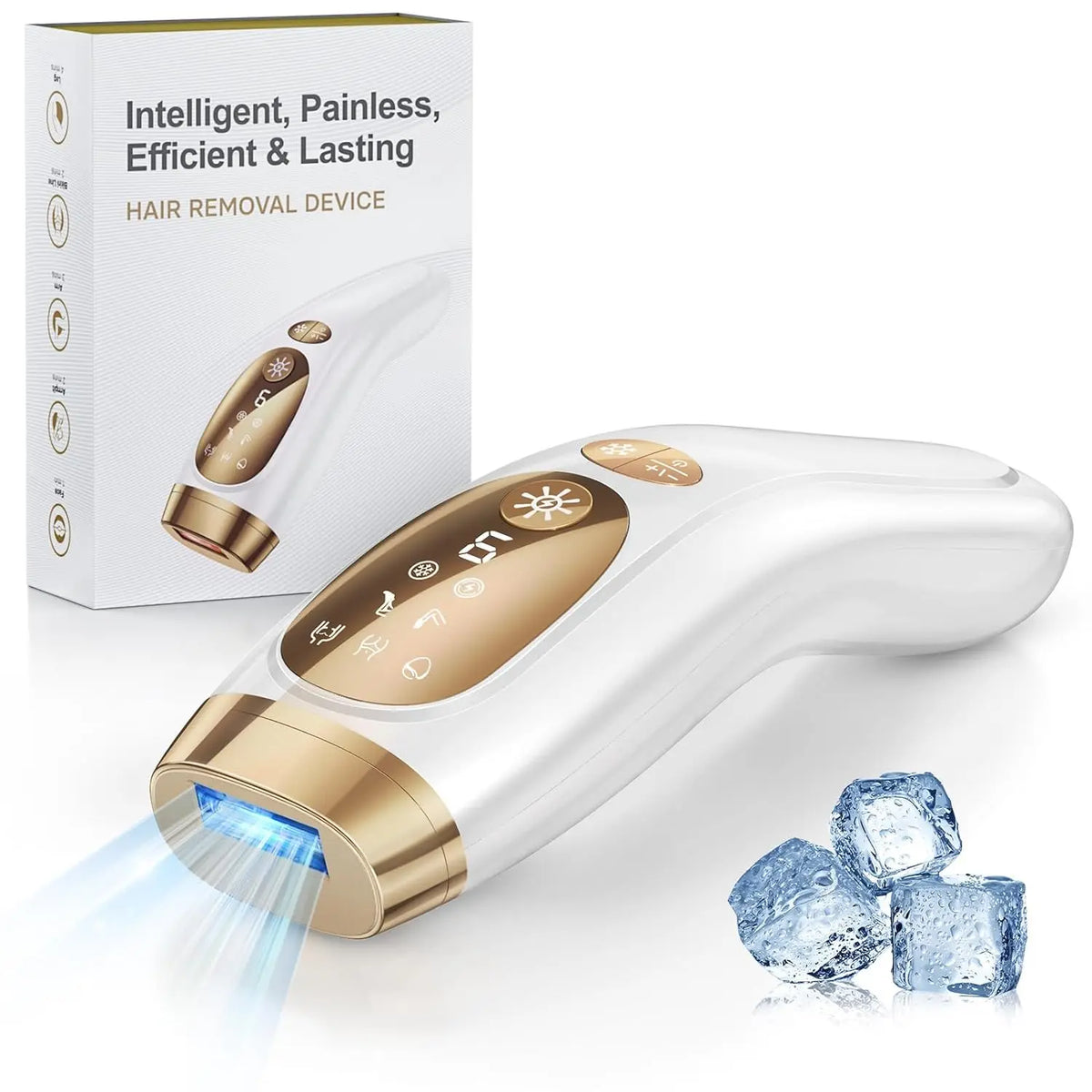 Lysmoski IPL Hair Removal Device With Ice Cooling Unlimited Flashes
