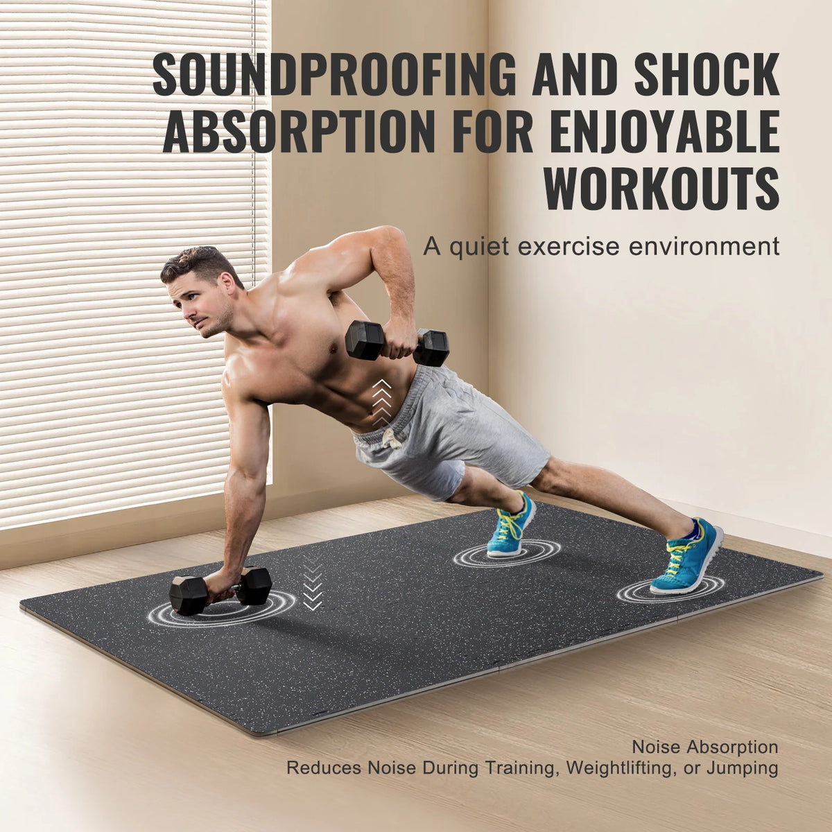 SucceBuy Premium EVA Foam Interlocking Exercise Floor Mats