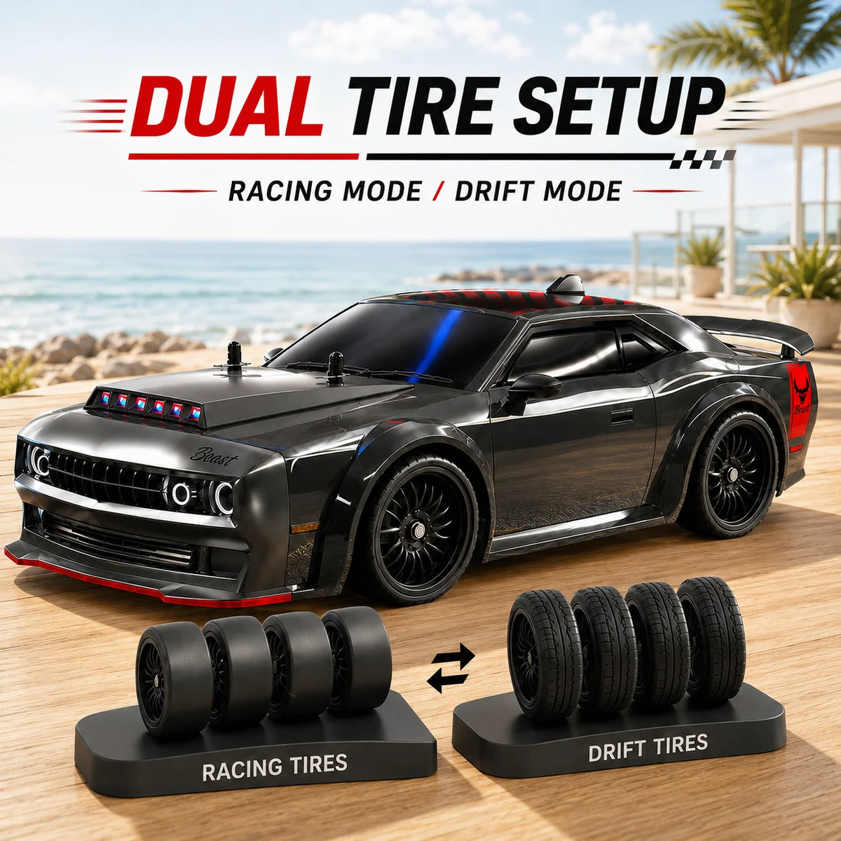 ZNLYRION Brushless Remote Control Drift Racing Car With Lights