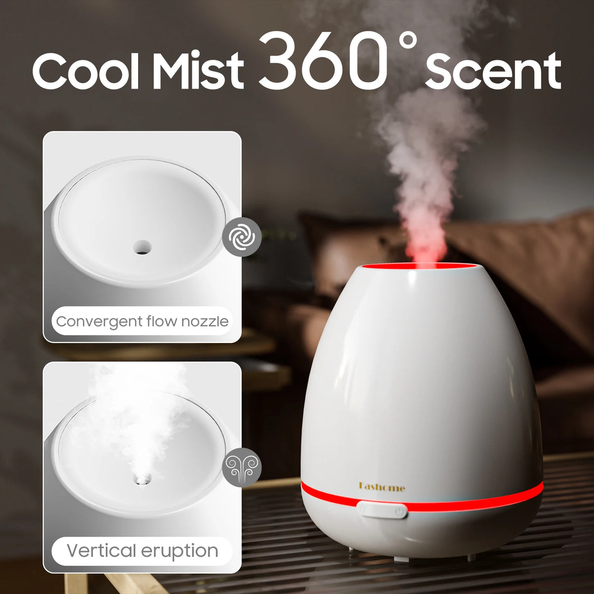 Fashome Ultrasonic Aromatherapy Diffuser With Auto Shut Off