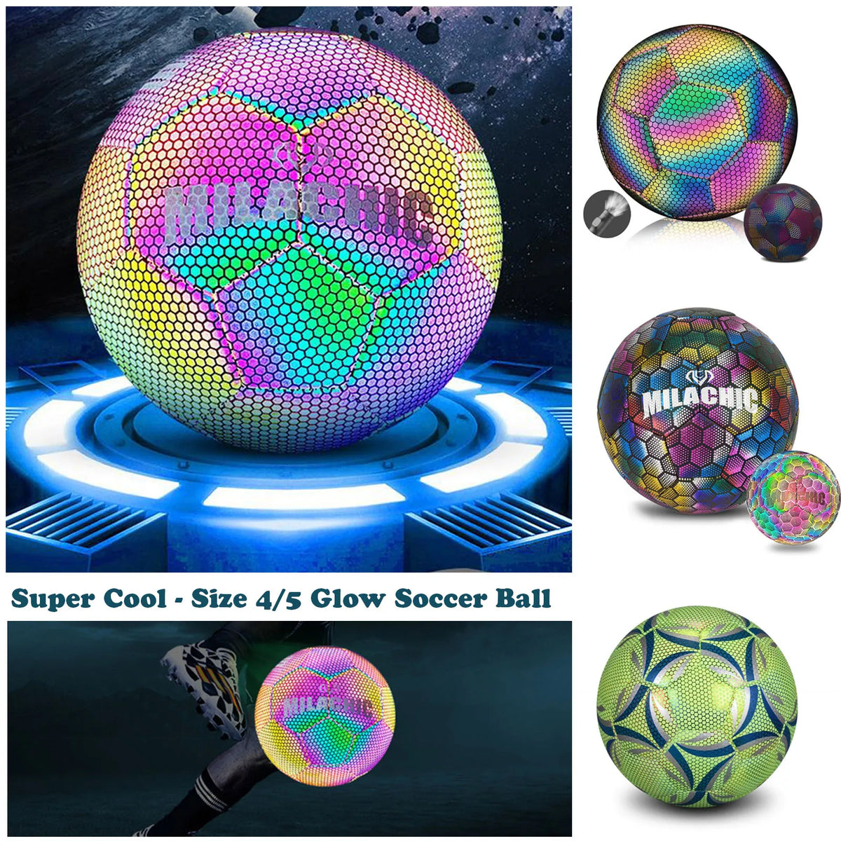 Luminous Reflective Soccer Ball For Night Training Games