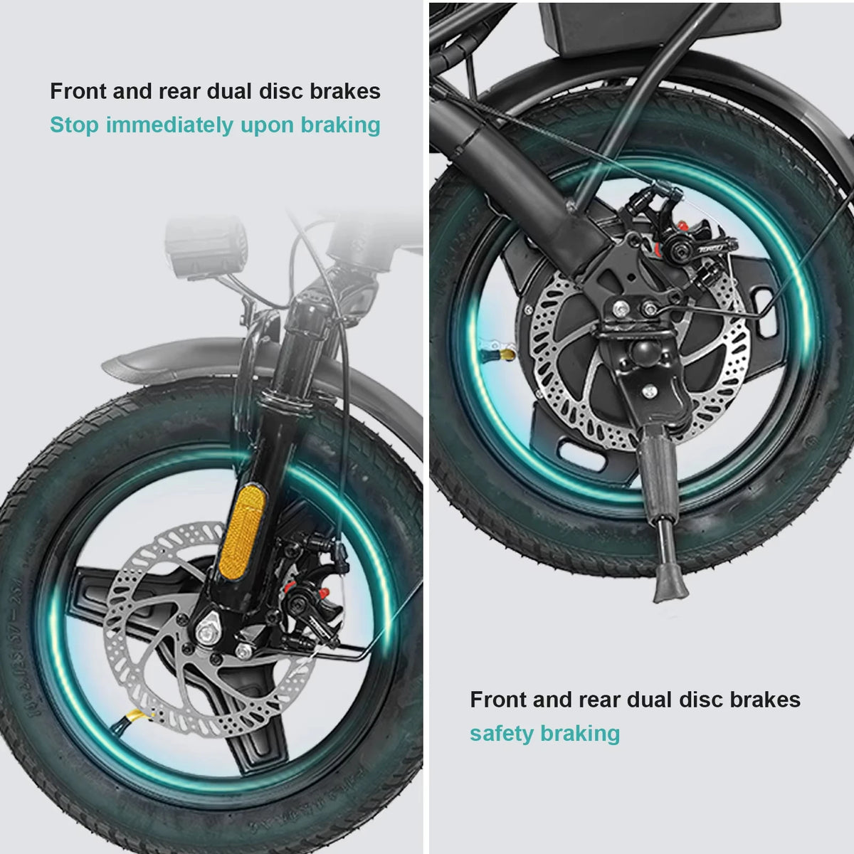 Terrosor 48V 500W Folding Electric Bicycle For Adults Commuter Ebike