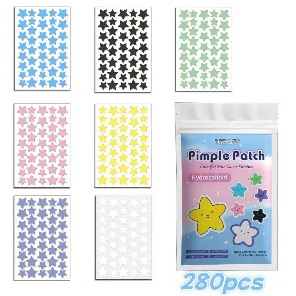 Invisible Hydrocolloid Star Pimple Patches For Acne Relief