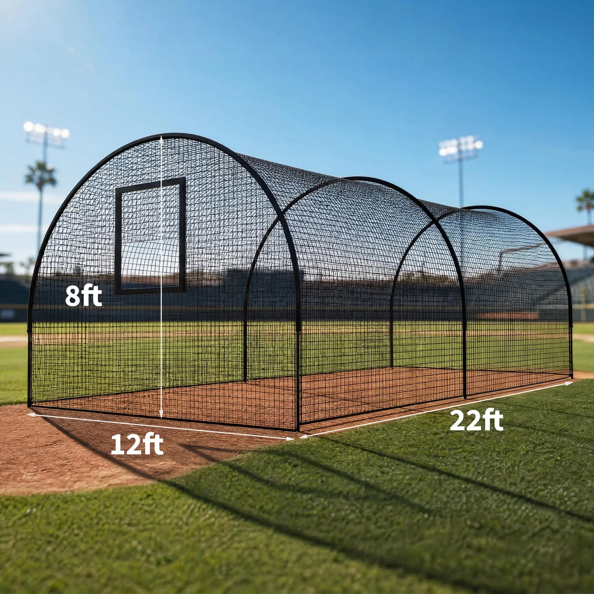 HiMISS Baseball Batting Cage With Frame And Training Net