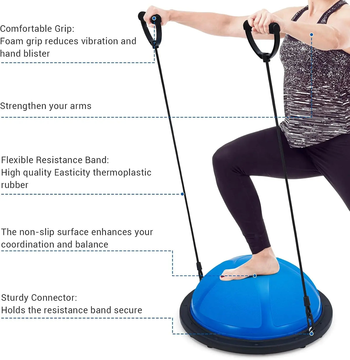 Premium Anti Burst Half Balance Exercise Ball Core Training Equipment