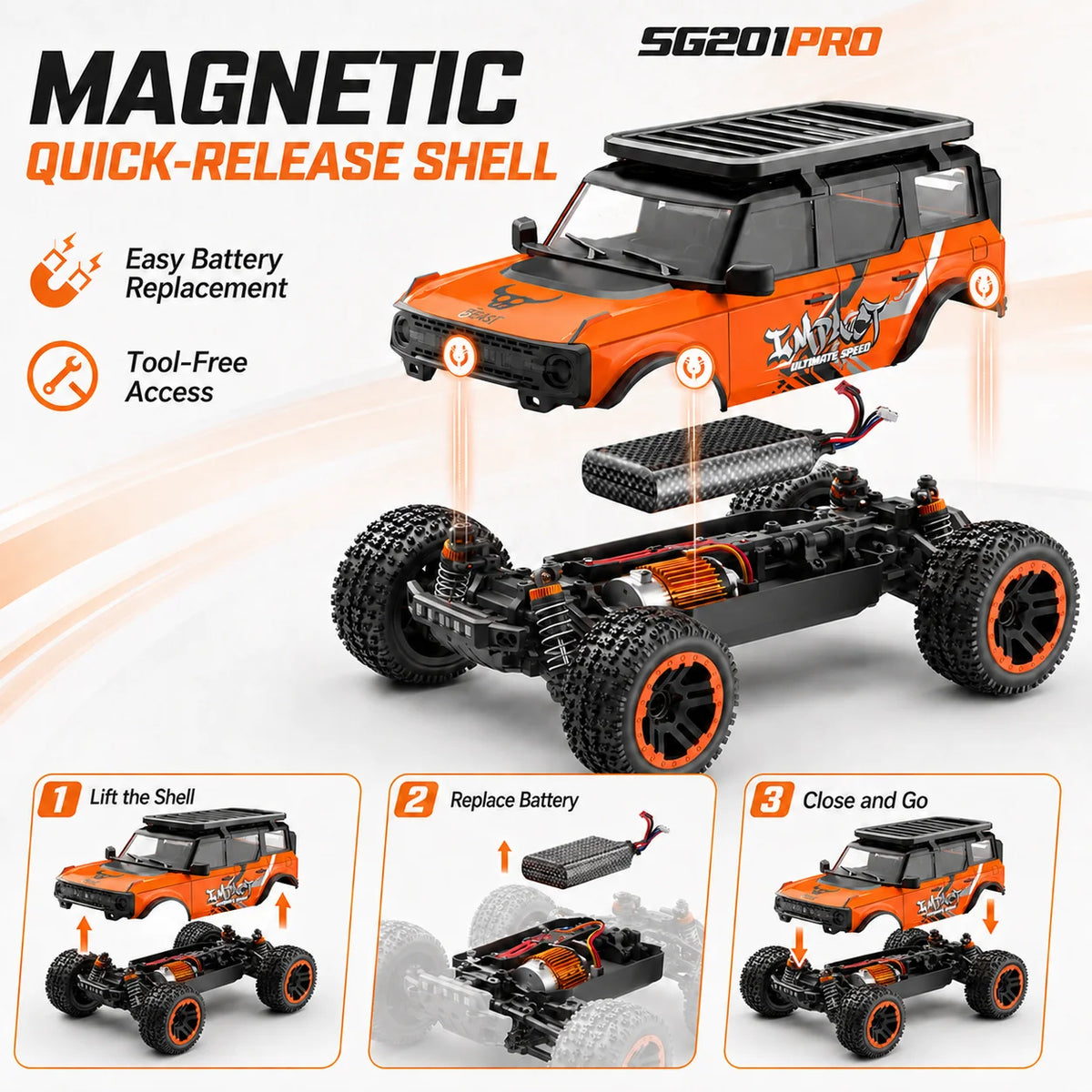 ZNLYRION 4WD Electric Off Road RC Truck With Battery Toy