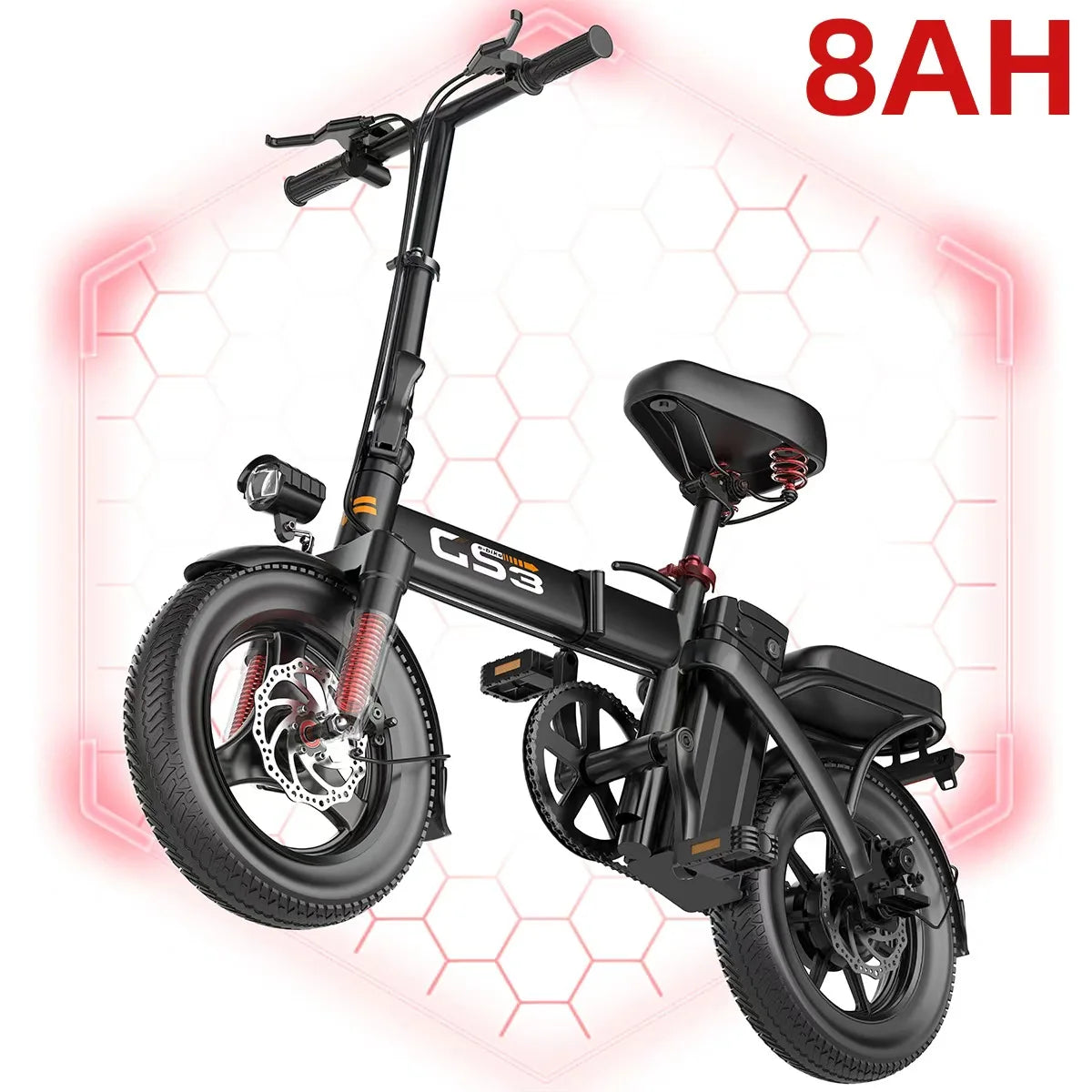 Uplee GS3 Lightweight Folding Electric Bike 500W 48V 15AH Motor