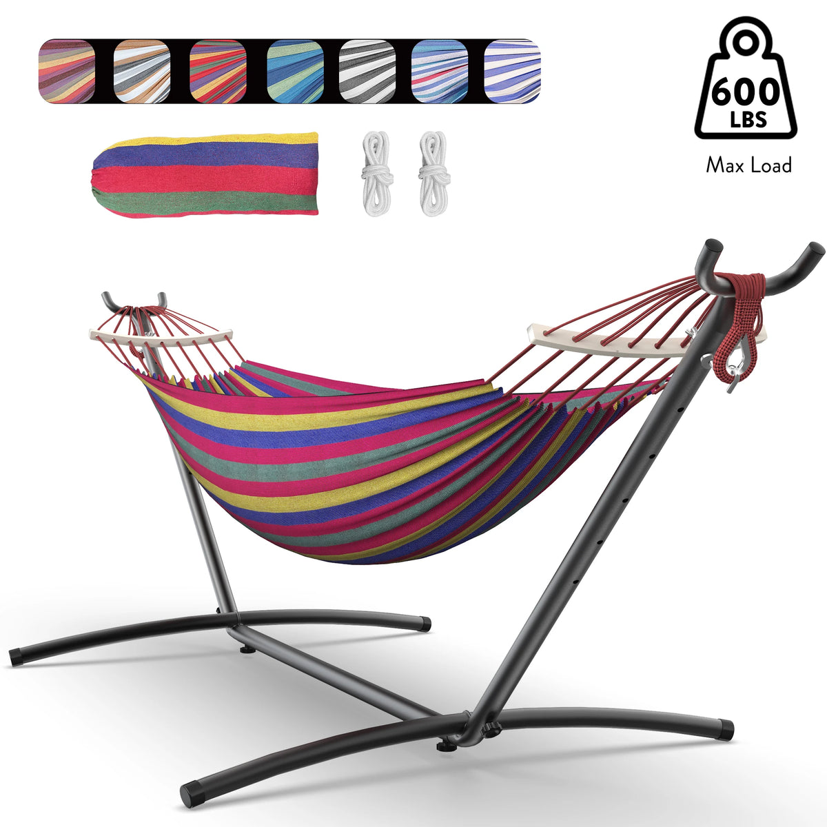 Gyroor Heavy Duty Adjustable Stand Hammock With Carry Sack