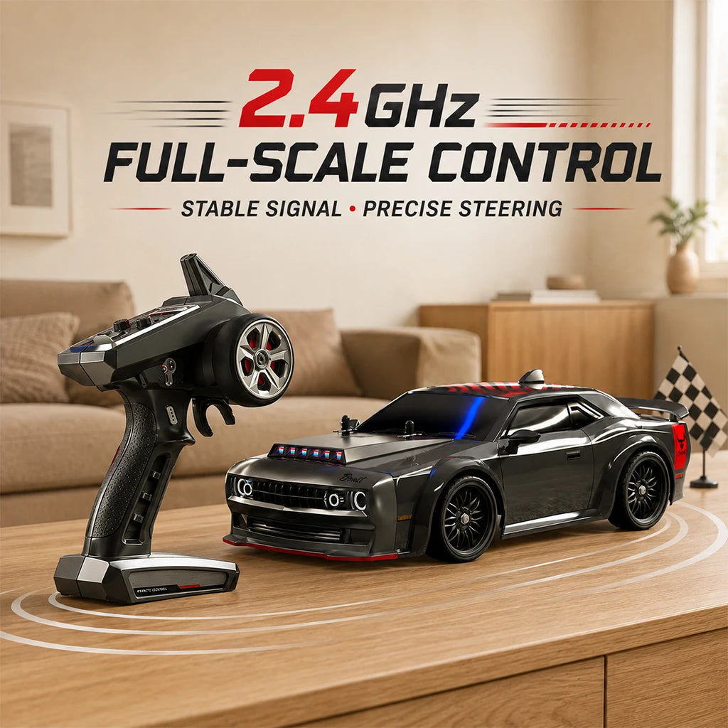 ZNLYRION Brushless 4WD Remote Control Drift Racing Car LED Lights