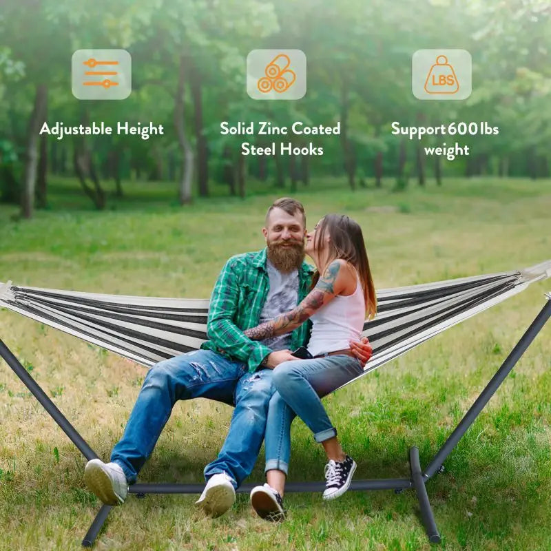 Gyroor Heavy Duty Adjustable Stand Hammock With Carry Sack
