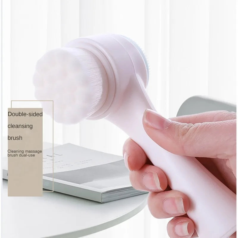 Double Sided Silicone Facial Brush For Deep Cleansing And Exfoliation