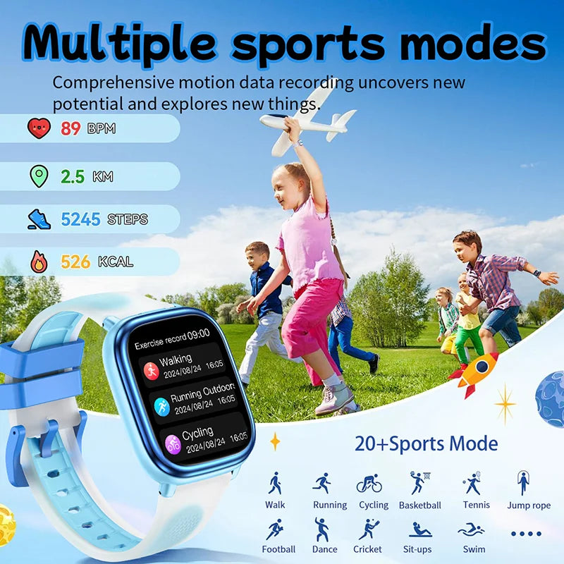 Children Smart Learning Watch With Flashlight Waterproof Fitness Tracker