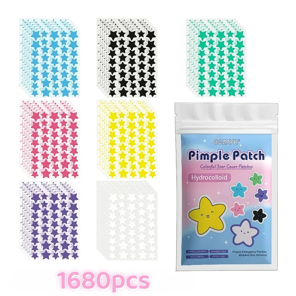 Invisible Hydrocolloid Star Pimple Patches For Acne Relief