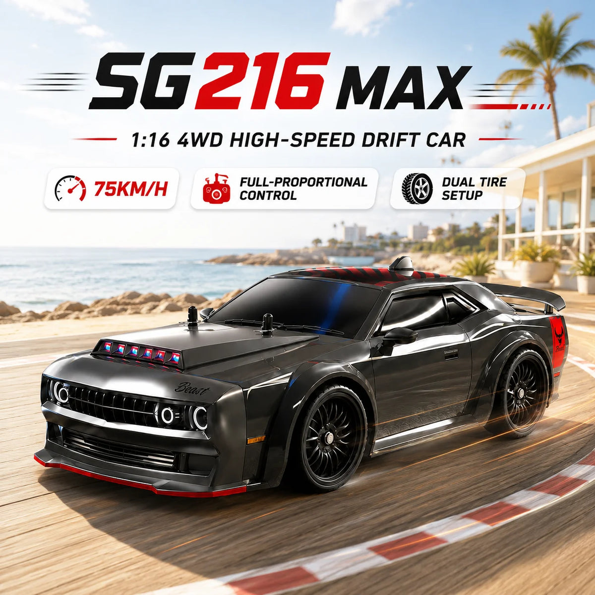 ZNLYRION Brushless Remote Control Drift Racing Car With Lights