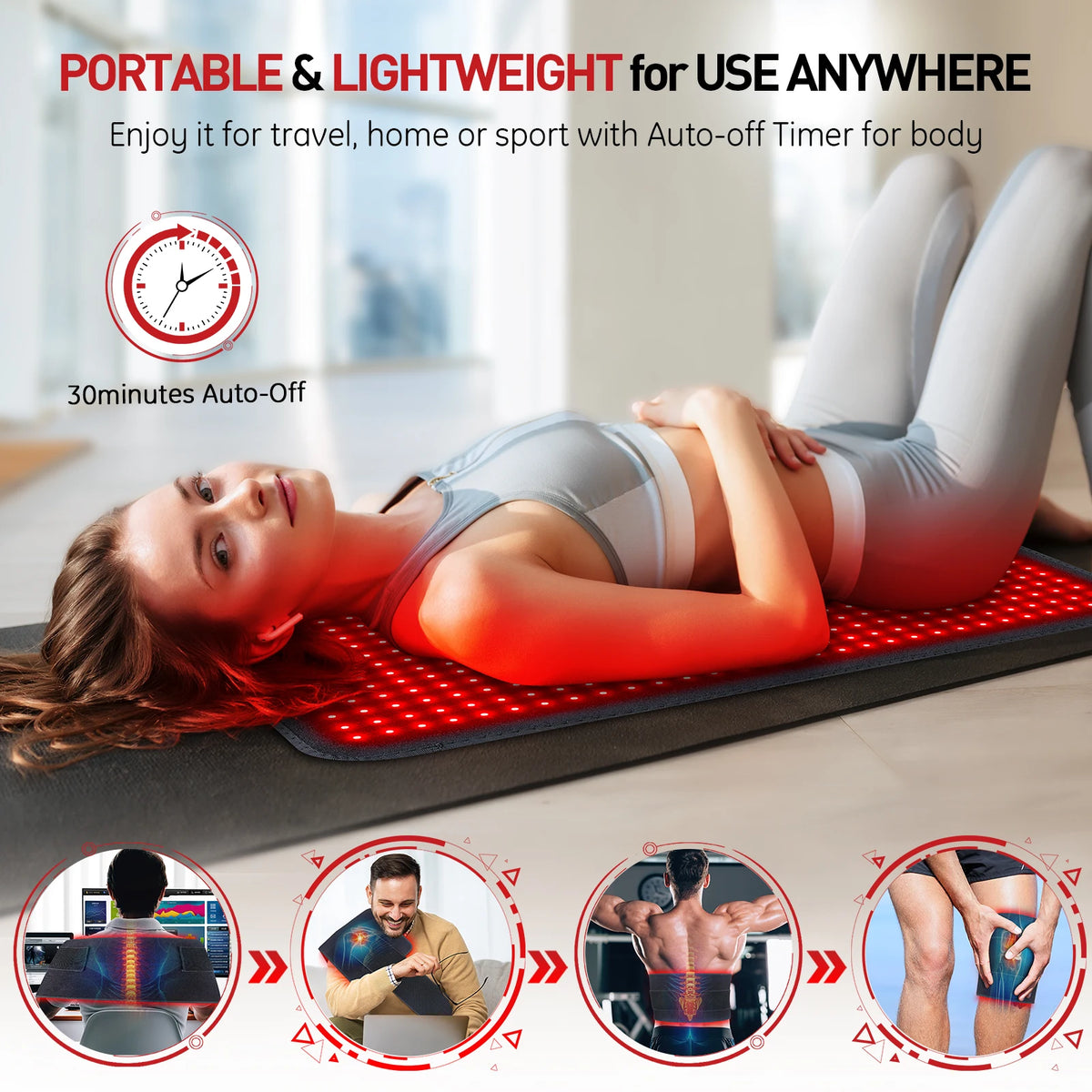 Astarexin Infrared Red Light Therapy Heating Pad For Pain Relief