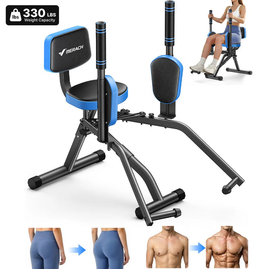 Merach Hip Abductor Machine Adjustable Resistance Home Gym Leg Trainer